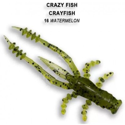 Силиконовая приманка Crazy Fish Crayfish 1.8" цвет 16 (8шт) кальмар