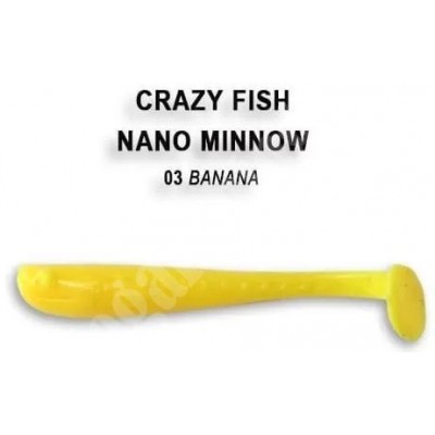 Силиконовая приманка Crazy Fish Nano minnow 1,6" цвет 3 (8шт) кальмар