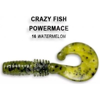 Силиконовая приманка Crazy Fish Power mace 1.6" цвет 16 (8 шт) анис