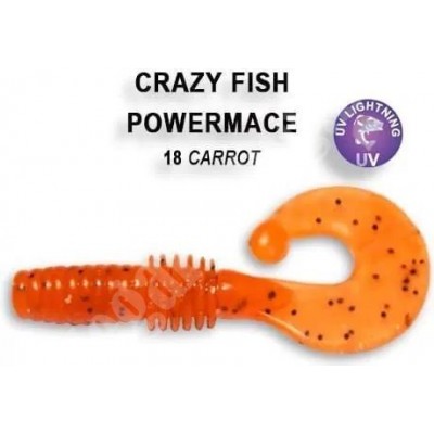 Силиконовая приманка Crazy Fish Power mace 1.6" цвет 18 (8 шт) анис