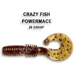 Силиконовая приманка Crazy Fish Power mace 1.6" цвет 26 (8 шт) анис