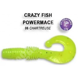 Силиконовая приманка Crazy Fish Power mace 1.6" цвет 6 (8 шт) анис