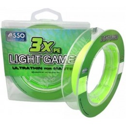 Плетенка Asso Light Games Х3 PE Green 100м 0,02мм