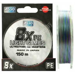 Плетенка Asso Light Games X8 PE Multicolor 150м 0.128мм