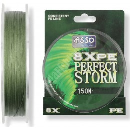 Плетенка Asso Perfect Storm 8X PE Green 150м 0,04мм