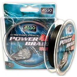 Плетенка Asso Power Braid Х4 PE Black 150м 0,06мм