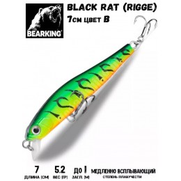 Воблер Bearking Black Rat (Rigge) 70SF цвет B