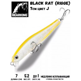 Воблер Bearking Black Rat (Rigge) 70SF цвет J