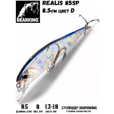 Воблер Bearking Realis (sparrow)-85SP 8гр цвет D