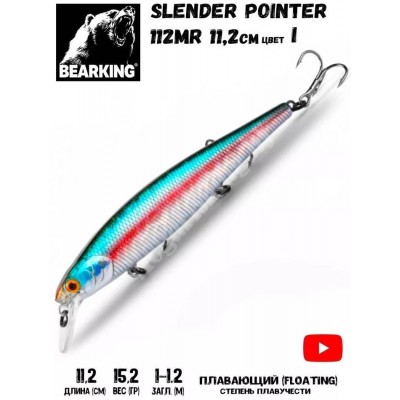 Воблер Bearking Slender Pointer 112F цвет I