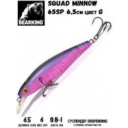 Воблер Bearking Squad Minnow 65SP цвет G