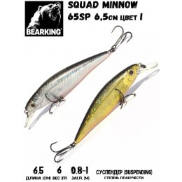 Воблер Bearking Squad Minnow 65SP цвет I