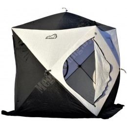 Палатка зимняя Bison Legend 2 трехслойная Куб бело/черная 200x200x210см