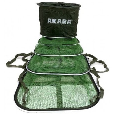 Садок Akara 4 секции 35x45 резин. сетка со штырем L-3м в сумке