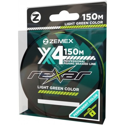 Плетенка Zemex Rexar X4 light green 150м 0.14мм