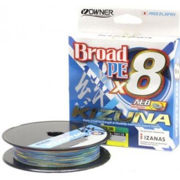 Плетенка Owner Kizuna EX X8 Broad PE multi color 150м #0,6 0,10мм