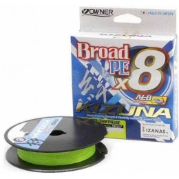 Плетенка Owner Kizuna EX X8 Broad PE super chartreuse 150м #0,6 0,10мм