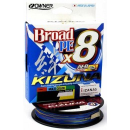 Плетенка Owner Kizuna X8 Broad PE multi color 10м 300м #0,6 0,1мм