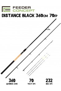 Фидер Feeder Concept Distance BLACK 070 360см тест до 70гр