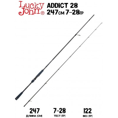 Спиннинг Lucky John Addict 28 8'1" 247см 7-28гр Fast