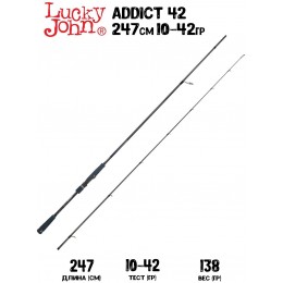 Спиннинг Lucky John Addict 42 8'1" 247см 10-42гр Fast