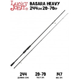 Спиннинг Lucky John Basara HEAVY 070 8'0" 244см 20-70гр Extra Fast