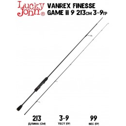 Спиннинг Lucky John Vanrex FINESSE GAME II 9 7'0" 213см 3-9гр Medium Fast