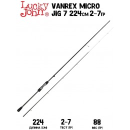 Спиннинг Lucky John Vanrex MICRO JIG 7 224см 2-7гр Medium Fast