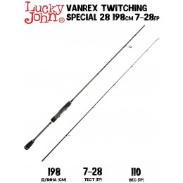 Спиннинг Lucky John Vanrex TWITCHING SPECIAL 28 6'6" 198см 7-28гр Extra Fast