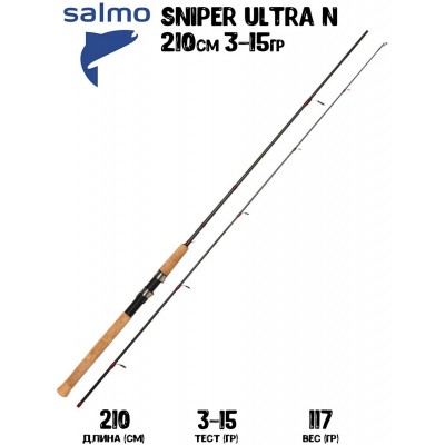 Спиннинг Salmo Sniper ULTRA N 15 210см 3-15гр Fast