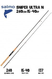 Спиннинг Salmo Sniper ULTRA N 40 260см 15-40гр Fast