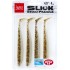 Силиконовая приманка LUCKY JOHN 3D Series SLICK SHAD PADDLE 4.5" цвет Z03 (4шт)