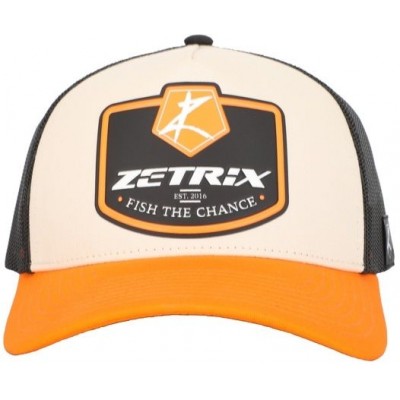 Бейсболка Zetrix PVC-2402 оранжевый козырек/черная сетка one size