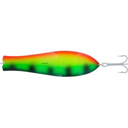 Блесна Kuusamo Professor 0 130 44гр цвет Tulitikeri, BL/GR/Fye/FR-C, UV (бусинка)