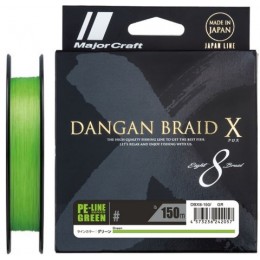 Плетенка Major Craft Dangan Braid X DBX8-150GR Green 150м #0.6 0,06мм