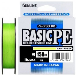 Плетенка Sunline Basic PE HG X4 150м Light Green #0.3 0,094мм