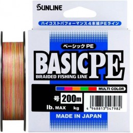 Плетенка Sunline Basic PE HG X4 200м Multicolor #0.6 0,132мм