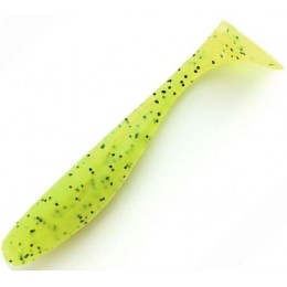 Силиконовая приманка FishUp Wizzle Shad 1.4" (10шт) цвет 055 - Chartreuse/Black