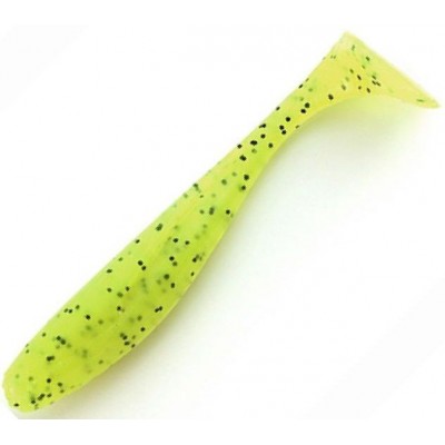 Силиконовая приманка FishUp Wizzle Shad 1.4" (10шт) цвет 055 - Chartreuse/Black