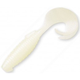 Силиконовая приманка Keitech Flapper Grub 4.0" цвет 024S Silver Pearl Glow (7шт)
