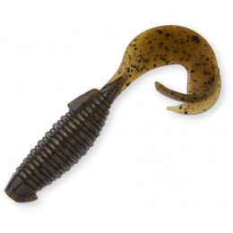 Силиконовая приманка Keitech Flapper Grub 4.0" цвет 101S Green Pumpkin PP (7шт)