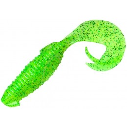 Силиконовая приманка Keitech Flapper Grub 4.0" цвет 424S Lime/Chartreuse (7шт)