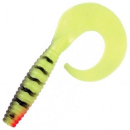 Силиконовая приманка Wake Grub 5.5" цвет NEON PERCH 166 (5шт)