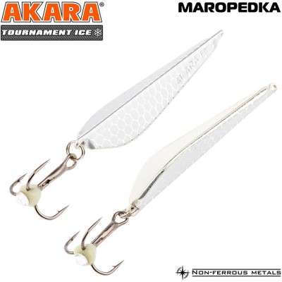 Блесна Akara Tournament Ice Maropedka 100 18 гр цвет 33/Sil Блесна Akara Tournament Ice Maropedka 100 18 гр цвет 33/Sil