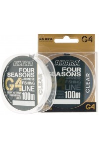 Леска Akara G4 Four Seasons Clear 100м 0,247мм