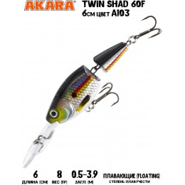 Воблер Akara Twin Shad 60F цвет A103