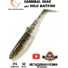 Силиконовая приманка Savage Gear Cannibal Shad 175мм 52гр цвет Holo Baitfish (2шт) Силиконовая приманка Savage Gear Cannibal Shad 175мм 52гр цвет Holo Baitfish (2шт)