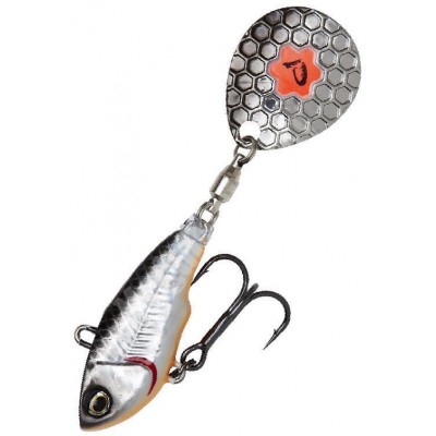 Тейл-спиннер Savage Gear Fat Tail Spin 65S цвет Dirty Silver