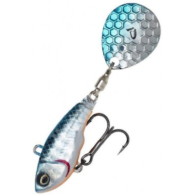 Тейл-спиннер Savage Gear Fat Tail Spin 80S цвет Blue Silver