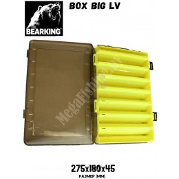 Коробка для воблеров Bearking BOX-Big-Lv 27,5х18х4,5см желтая
